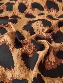 1pc 100% Premium Brown Leopard Print Pillowcase Without Filler Soft Breathable Pillow Covers With Envelope Closure Throw Pillow Cover For Bed Home, For Sofa, Living Room Farmhouse Style 20"X54"- Pillowcase Decor Pillocase, Gifts For Women&Men ,Insert Not Included, Machine Washable - Brown - View 5