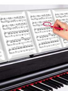 1pc Premium Piano Musical Instrument Music Sheet Clip-A4 Size,Durable And Lightweight, Perfect For Musicians And Performers To Practice Playing Use
