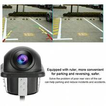 Cámara de visión Trasera, Lente Gran Angular Cámara de visión Trasera Impermeable de visión Nocturna con Regla - 1 - Ver 5