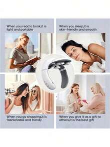 New EMS Electric Neck Massager, 6 Models, 9 Speed Levels, Neck & Shoulder Massage, Spine Relaxation, Auto Heating, Therapy Relief, Rechargeable EMS