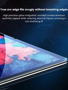 3片装高清防刮钢化玻璃屏幕保护膜，兼容iPad/平板电脑，耐用易清洁，兼容小米/红米平板电脑，安装简便，玻璃膜友好，兼容华为/荣耀平板电脑，加厚加硬平板电脑屏幕保护膜，适用于微软平板电脑，高清显示，日常防刮，疏油疏水，屏幕保护必备，平板电脑屏幕保护膜，平板电脑配件，防水防震防摔防刮。 - 無色 - 查看 11