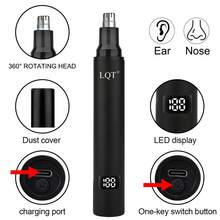 LQT 1/2/4件套多功能小型家用男士理发工具，无线电动理发器，双速电动剃须刀，耳鼻毛修剪器，多功能胡须修剪器，适合沙龙和家庭使用，圣诞礼物送给男友/爸爸