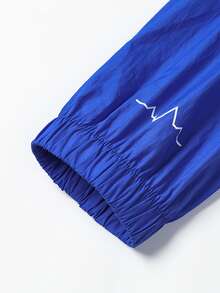 Men's Long Sleeve Jacket, Casual Sports Windbreaker Jacket - Blue - View 7