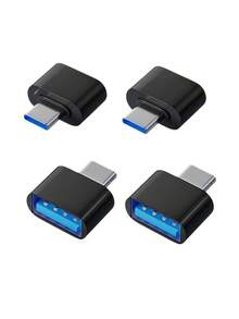 2个USB-C转USB适配器，母头转Type-C公头OTG适配器，USB-C适配器兼容MacBook Pro、Galaxy、Type-C手机、笔记本电脑、平板电脑、打印机、鼠标、键盘、车载充电器、U盘等。