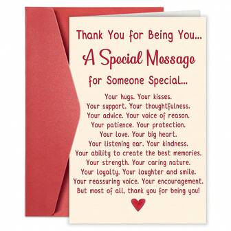 1pc Funny Thank You Card, Special Thank You Cards For Women Men, Happy Appreciation Card For Wife Husband, Unique Thanks Gift For Girlfriend Boyfriend