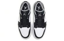 Air Jordan 1 Low 'Black Medium Grey' White Sneakers Men 553558-040 - 彩色 - 查看 4