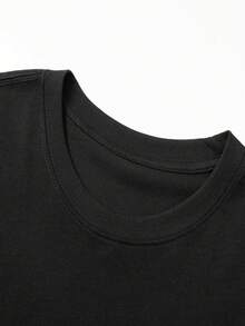 Camiseta de Verano de Manga Corta para Hombre Shinchan Little Painter Ideal para Actividades Diarias al Aire Libre Moda Casual Artística Perfecta para Abrazar la Creatividad Juvenil y un Toque de Encanto Juguetón - Negro - Ver 4