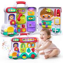 NewBandMo 54-IN-1 Montessori Busy Board Toys For Toddler 1-3, Educational Sensory Board Toys For 1+ Year Old, Fine Motor Skills Learning Baby Toys For 6 Months, - Đỏ - Xem 8