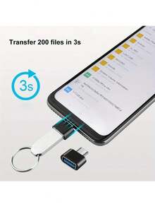 2个USB-C转USB适配器，母头转Type-C公头OTG适配器，USB-C适配器兼容MacBook Pro、Galaxy、Type-C手机、笔记本电脑、平板电脑、打印机、鼠标、键盘、车载充电器、U盘等。