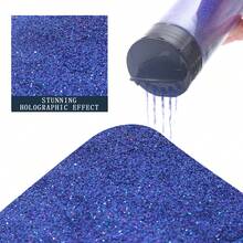 80g/2.85oz Holographic Ultra-Fine Glitter, 1/128" Resin Glitter Sequins, Suitable For Tumblers, Resin Crafts, Slime, Nail Art, Holiday Decorations, Christmas Ornaments - 藍色 - 查看 2