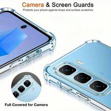 Transparent Shock-Proof Phone Case For Infinix, T, Ecno Phones. This Phone Case Features A Simple Solid Color Design And Can Be Used As A Protective Cover. It Has A Four-Corner Shock-Proof Transparent Structure Made Of TPU Material. - Transparent Air Cushion - View 3