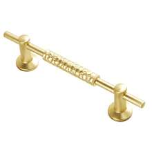 金色复古抽屉拉手，橱柜衣柜门把手，法式复古锌合金家具门把手五金件，单孔抽屉把手，孔距可选：96mm、128mm、160mm、192mm、320mm，附带安装螺丝 - 金色 - 查看 7