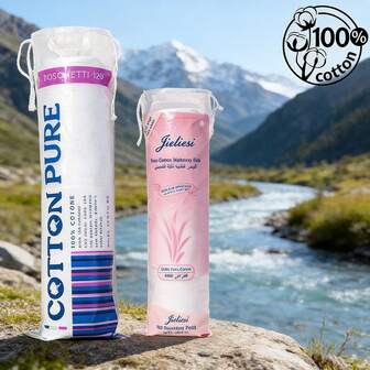 Bomullsrondeller, ultramjuka sminkborttagningsrondeller för ansikte och naglar, luddfria och skonsamma mot huden, perfekta för att applicera toner, ta bort smink och nagelkonst.