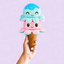 - The Original Reversible Octopus Plushie - Ice Cream - Cute Sensory Fidget Stuffed Animals That Show Your Mood,35092533 - 粉色 - 查看 2
