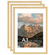 1/3 khung ảnh cổ điển 30x40cm, khung tranh áp phích, treo tường hoặc để bàn, khung gỗ, thích hợp cho áp phích, ảnh, tranh vẽ, có sẵn màu đen, trắng, màu gỗ, phù hợp với kích thước A4/A3/30x40cm - Nhiều màu - Xem 26