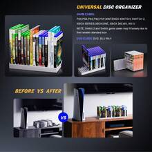1/2/3/4 Pcs High Density ABS Game Disc Storage Rack - Holds Up To 16 Discs, Modular Stackable Design, Compatible With PS3/X Series/Switch; Compact Vertical Stand For Game Collections, Bookshelves, Desktops And Entertainment Areas - White - View 6
