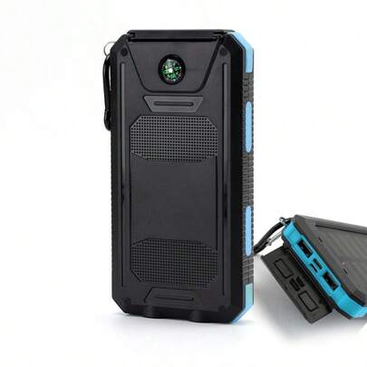 Banco de energía portátil de carga rápida con panel solar de 10000mAh, cargador de alta capacidad con carga rápida digital, equipo de camping para viajes familiares, regalo del Día de San Valentín para él