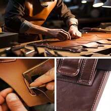 Belt Holder Pouch For Mobile Phones, Leather Holster Case Waist Bag With Belt Clip, Suitable For Multiple Phone Models, Great For On-The-Go Use - As Pic - View 5