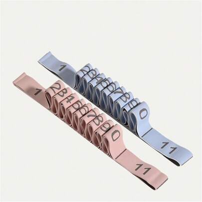 1pc 8/11/12 Loop Yoga Resistance Bands, Women's Fitness Stretching Band, Numbered Elastic Band, Dance Tension Band, Durable Polyester Material, Suitable For Pilates, Dance, Core Training And Flexibility Exercises