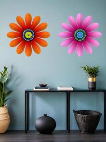1PC (20-60cm), Colorful//Cross-Border Hot, Metal, Metal Flower Wall Decor, Artistic Floral Style, Detailed Multicolored Daisy-Like Flowers With Vibrant Centers, Hits For Nature & Home Decor Lovers, Floral Art Theme – Perfect For Halloween/Christmas/Children's Day, Home Parties/DIY Projects/Housewarmings, Living Room/Bedroom/Studio/Balcony, Spring/Summer, Decorative Hanging
