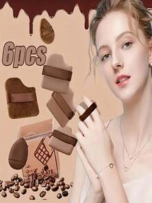 The 23-Piece Makeup Brush Set Includes A 13-Piece Makeup Brush Set, A Toothbrush-Shaped Foundation Brush, A Brown Makeup Sponge, 2 Round Loose Powder Sponges, And 6 Cookie-Shaped Powder Puffs, Along With A Matching Storage Bag. It Is Suitable For Use With Eyeshadow, Foundation, BB Cream - Multicolor - View 10