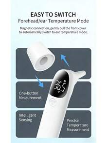 Non-Contact Handheld Mini Digital Thermometer, Quickly Measures Forehead And Ear Temperature - Multicolor - View 9