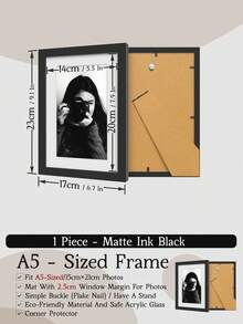 A4/A3/A5/40x40cm/30x40cm/30x30cm 大尺寸相框，适用于墙面/钻石画，哑光黑/哑光白/橡木纹，多色拼贴画廊相框，适用于9格照片墙，采用工程板和亚克力玻璃制成，带边角保护，增强保护性能。 - 彩色 - 查看 29