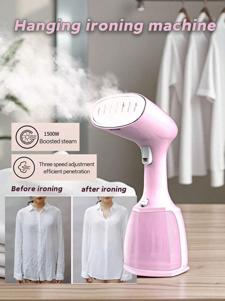 OBOVAY Máy hấp quần áo cầm tay 1500W, bàn ủi hơi nước di động, lực thẩm thấu mạnh, làm nóng nhanh 30 giây, loại bỏ nếp nhăn - 280ml - Xem 1