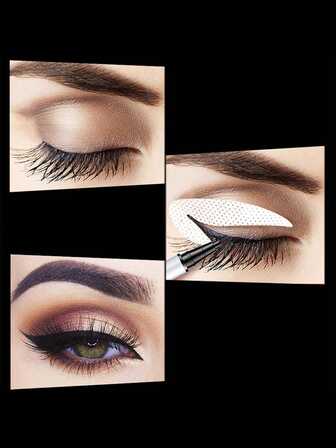 2, 16 Eyeliner Stickers In Total, 4 Different Designs, Cat's Eye Eyeliner Auxiliary Stickers, Eye Shadow Eyeliner Auxiliary Stickers, Cat's Eyeliner Fox Eye Makeup Templates, Etc. Suitable For Occasions Such As Makeup, Home Decoration, Dressing Table, Travel, Bedroom, Etc.