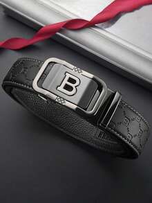 New Belt For Men With High-End Feel, Automatic Buckle Belt, Casual And Simple Men's Pants Belt, Commuting Daily Belt - Multicolor - View 1