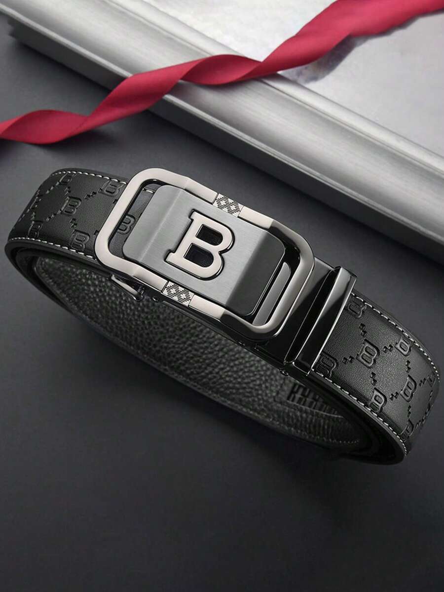 New Belt For Men With High-End Feel, Automatic Buckle Belt, Casual And Simple Men's Pants Belt, Commuting Daily Belt - Multicolor - View 1
