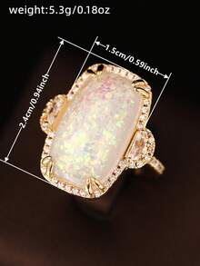 1 Chiếc nhẫn Cubic Zirconia lấp lánh dành cho nữ dùng để trang trí tiệc cưới, kỷ niệm ngày đính hôn, quà tặng ngày lễ tình nhân - 1 # - Xem 9