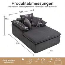 Sofas & Couches - Gray + Corduroy + 1 Seat + Foam - View 4
