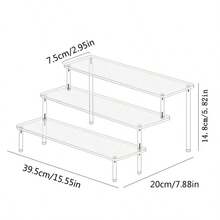 1pc Modern Acrylic Display Rack, Multi-Tier Stepped Display Shelf, Home Theme Transparent Tiered Storage Rack, Suitable For Perfume, Cosmetics, Collectibles, Applicable For Room Decor, Home Decor , Makeup Room Decor,Makeup Bag,Travel Essential - Clear - View 13