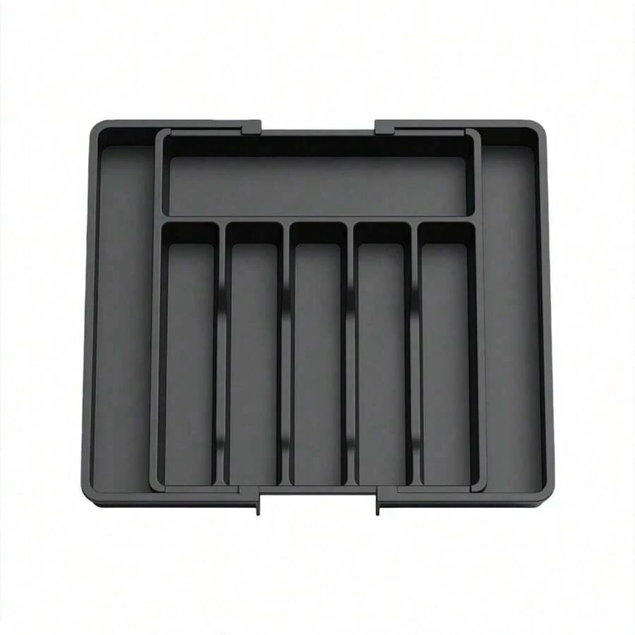 Expandable Kitchen Cutlery Compartment Organizer Knife & Fork Organizer Drawer Type Cutlery Case - Multicolor - View 1