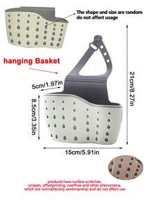 1 pieza Cesta de drenaje de silicona ajustable con caja de almacenamiento, estante de drenaje multifuncional para fregadero, soporte colgante para esponja, cesta colgante ajustable para fregadero de cocina, estante de drenaje ajustable con correa, soporte para esponja, cesta colgante para grifo, bolsa de almacenamiento de cocina - Multicolor - Ver 9