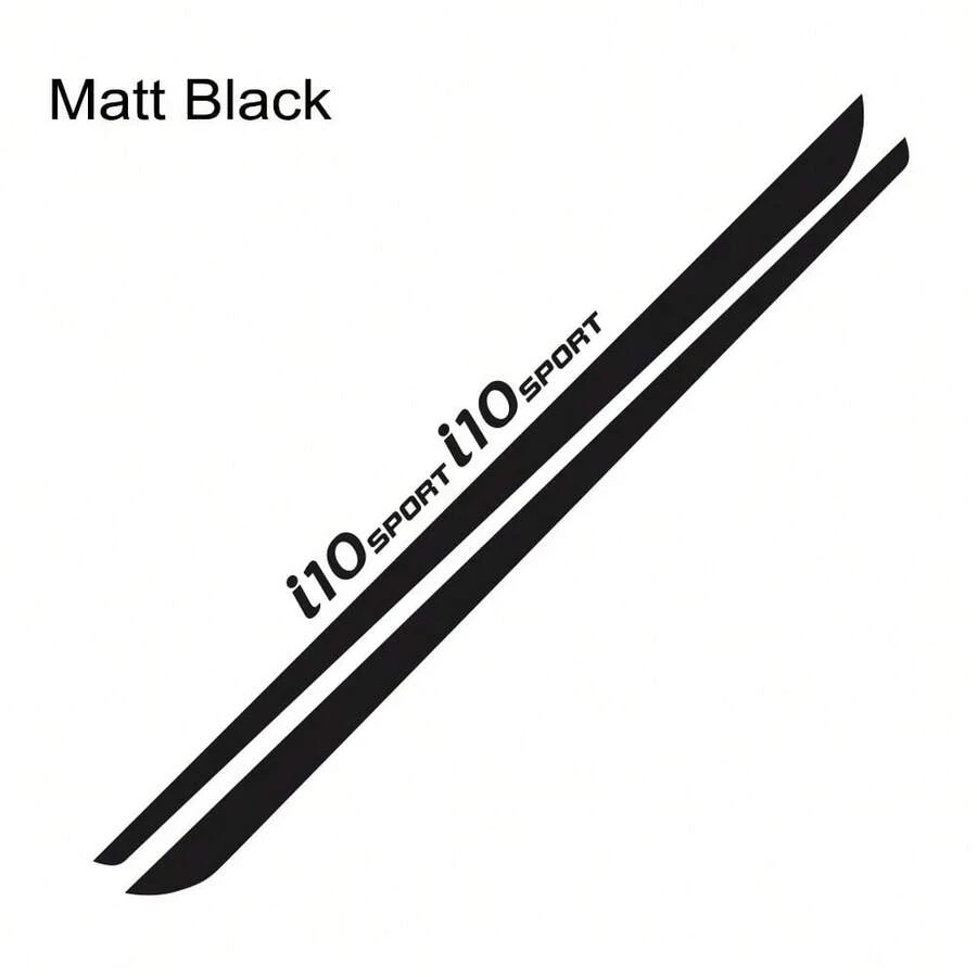 4pcs Car Side Body Line Stickers For I10 Tuning Accessories Sport Graphics Vinyl Film Decals - Matt Black - View 1