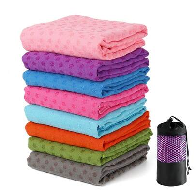 Non-Slip Hot Yoga Towel, Absorbent Soft Microfiber, Multiple Colors Available, Suitable For Bikram, Pilates And Yoga Mats