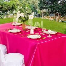 1/2 piezas Mantel rectangular de seda suave de color verde oliva, 57.87*102.36/120.08 pulgadas, adecuado para restaurante, cena festiva, boda, fiesta, mesa de banquete - Multicolor - Ver 32