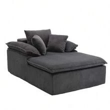 Sofas & Couches - Gray + Corduroy + 1 Seat + Foam - View 10