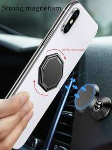 1个360°旋转全金属可折叠桌面手机支架，超薄锌合金桌面支架，适用于智能手机和平板电脑，可旋转手机支架，方便斜倚观看视频，兼容、安卓手机，生日礼物，送给家人、朋友的指环支架，手机指环握把，手机配件，兼容、安卓手机，生日礼物，送给家人、朋友的礼物，生日手机指环支架 - 隨機顏色-1件 - 查看 6