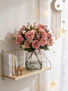 1/80 piezas Ramo artificial de peonías, decoración del Día de San Valentín, ramo de novia del Día de San Valentín, decoración de jardín, decoración de habitación, decoración del hogar, boda, flores sueltas de plástico para decoración de jarrones, decoración del hogar de estilo granja, boda bohemia