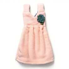 1 Piece Cute Hanging Hand Towel, Comes With A Small Hanger, Very Cute, Suitable Gifting To Family And Friends, Quick-Drying And Lint-Hand Towel, Suitable Home, Kitchen, And Family Use, Household, Kitchen Supplies > Bathroom Supplies > Bath Towels > Hand Towels - Quả cam - Xem 2