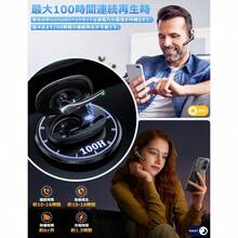 業界新定番 Bluetooth5.4+EDR ヘッドセット bluetooth 片耳 Bluetooth ヘッドセット イヤホン片耳 耳掛け式 最大100時間連続使用 充電ケース付き LEDバッテリー残量ディスプレイ 左右耳兼用 ハンズフリー通話可 マイク内蔵 SIRI/ミュート機能 CVC8.0ノイズキャンセリング 運転/テレワーク/LINEチャット/zoom会議/ビジネスチャット等に対応 - 01ケース付き - チェックする 4