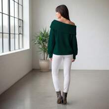 Women Cardigans - Dark Green - View 3
