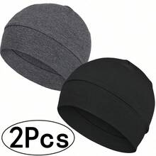 2pcs Unisex Lightweight Breathable Sleep Cap, Suitable For Chemotherapy Hair Loss - A - View 5