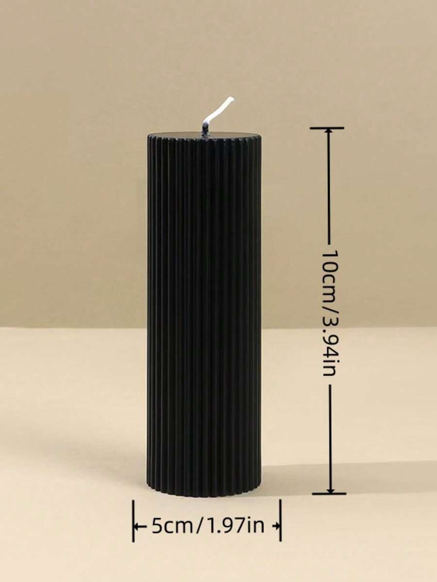 Nordic Style Striped Decorative Candles, Retro High-End Cylindrical Scented Candles, Wedding Decorative Candles, Romantic Atmosphere Candles, Decorative Candles, Home Candlestick Decorations, Wedding Candles, Scented Candles, Female Gifts - Multicolor - View 1