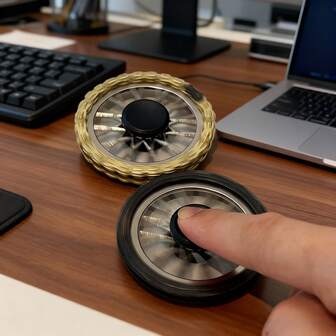 金属，飞轮式，多色可选，缓解压力，纯金属质感，可旋转陀螺链条，适合上班族、青少年、成人，礼品