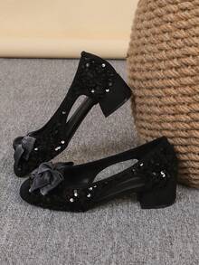 黑珠片中空(雙色蝴蝶結)