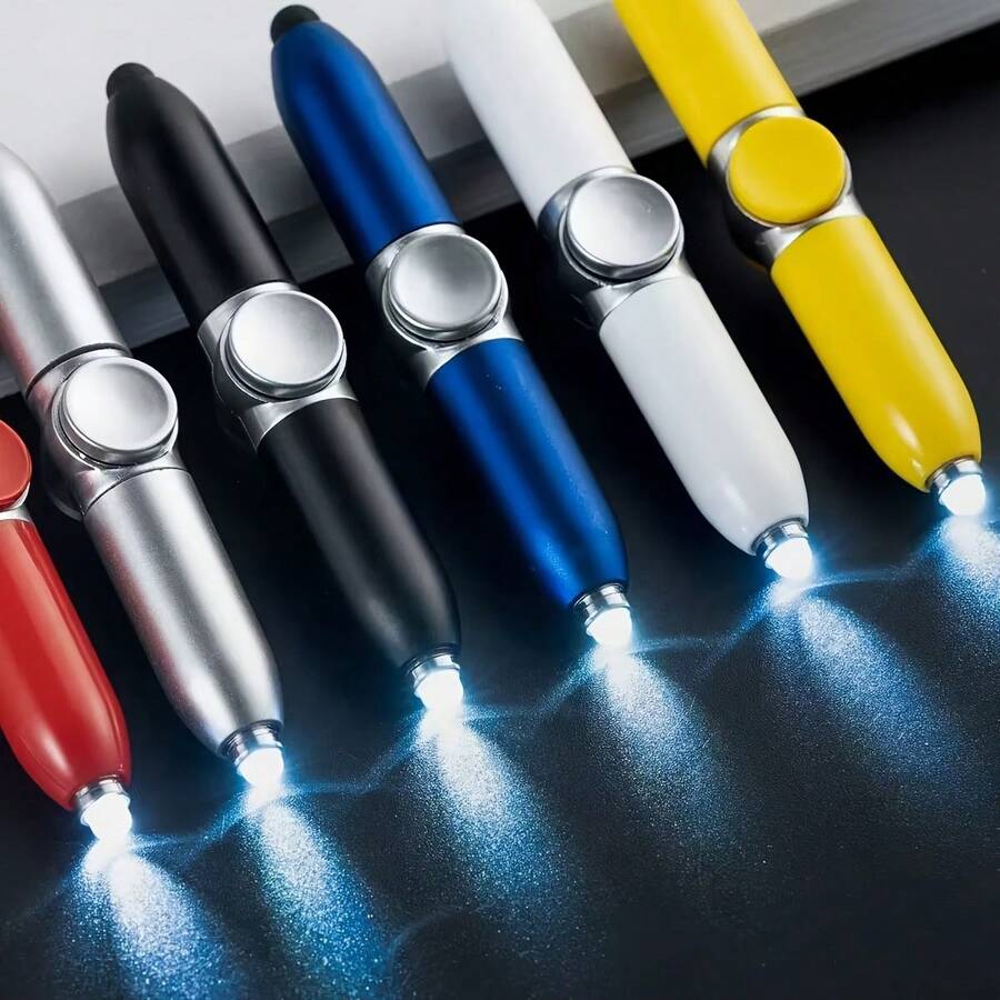 1 chiếc bút xoay có đèn LED, bút bi xoay dùng trong văn phòng, bút cảm ứng, quà tặng ngày lễ